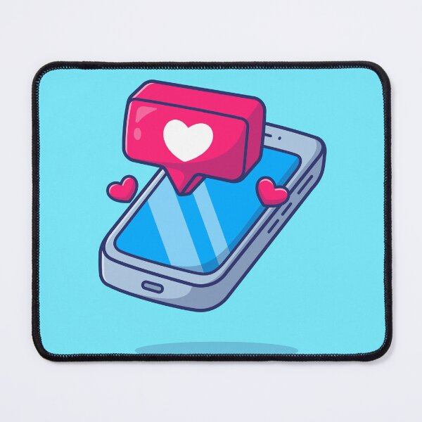 Item preview, Mobile Phone with Love Message Sign Cartoon Vector Icon Illustration designed and sold by hjian8219.