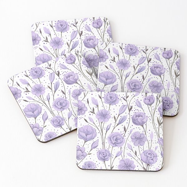 Item preview, Purple Garden on White background designed and sold by IrinaIkar.