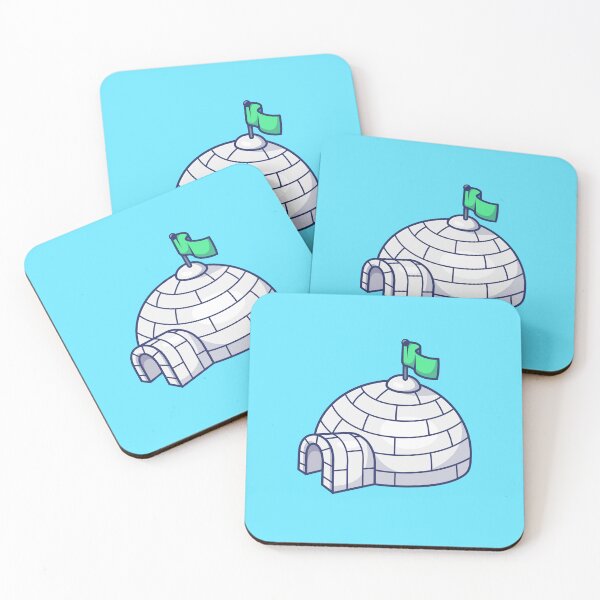 Item preview, Igloo with Flag Cartoon Vector Icon Illustration" designed and sold by hjian8219.