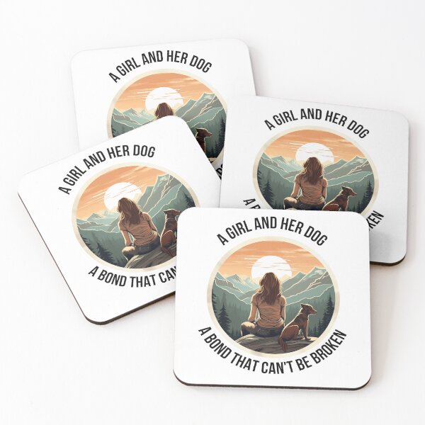 Item preview, A Girl And Her Dog A Bond That Can't Be Broken | Sticker, T-Shirt designed and sold by NicolasGlowArt.