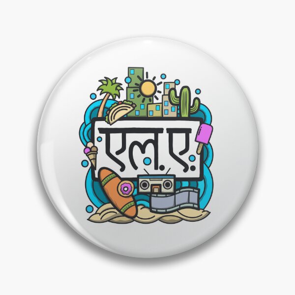 Item preview,  Los Angeles Hindi Color Doodle designed and sold by NomadicQuest.