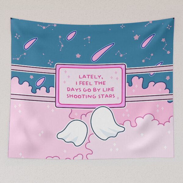 Item preview, Ghosts and shooting stars designed and sold by Inkcapella.