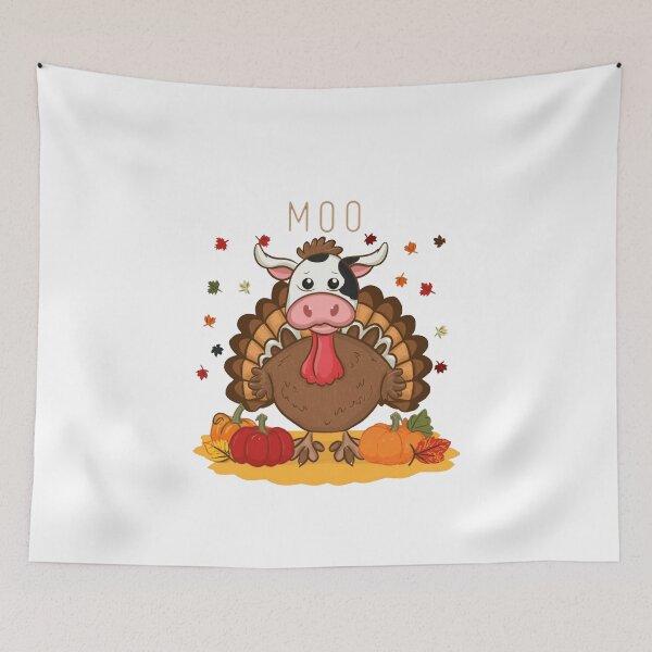Item preview, Turkey Moo Funny Cow Thanksgiving designed and sold by Creativedsigna.