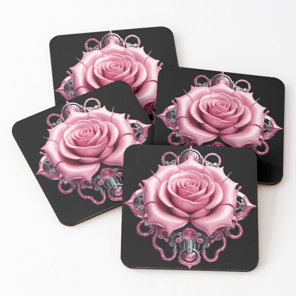 Item preview, Vibrant Mechanical Pink Rose designed and sold by Petalandfur.
