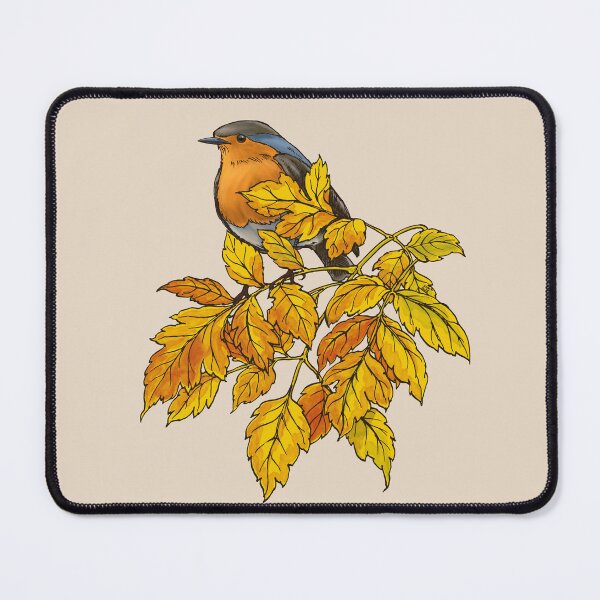 Item preview, European robin on varnish tree designed and sold by kataszep.