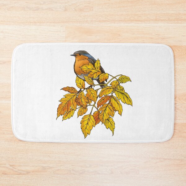 Item preview, European robin on varnish tree designed and sold by kataszep.