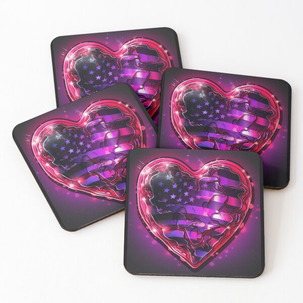 Item preview, USA Emblem Hearts designed and sold by Master-Print.