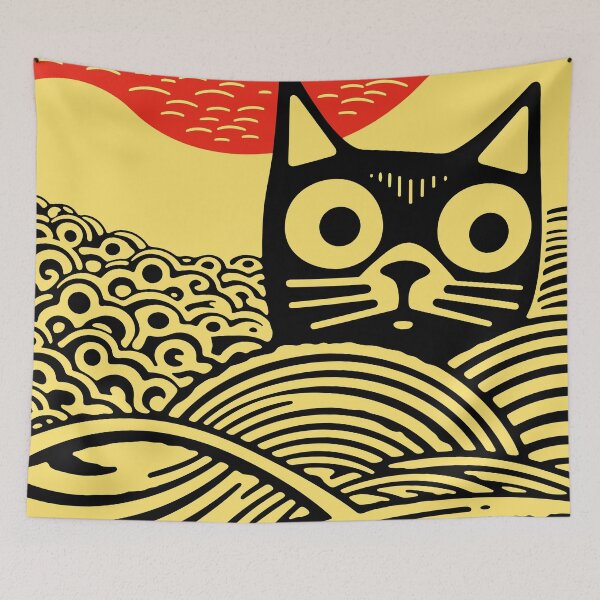 Item preview, Meow, Kawaii Cat Japanese Art designed and sold by GirlGlowGraphic.