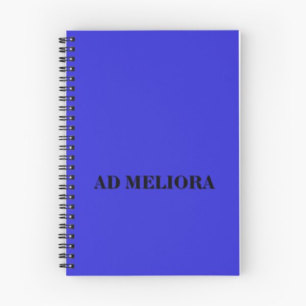 Item preview, Ad Meliora-Towards Better Things Latin phrase on blue background designed and sold by HomeArtStudio.