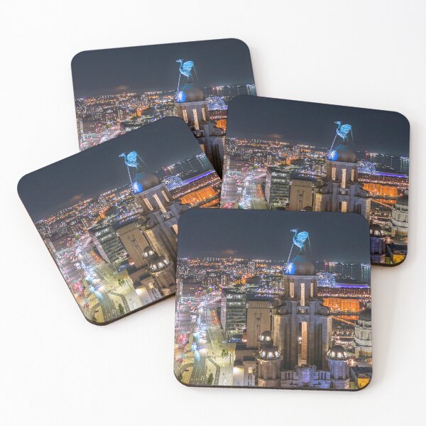 Item preview, Liverpool night time view designed and sold by Pixancards.