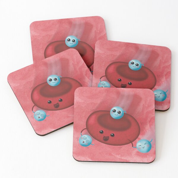 Item preview, Cute red blood cell carrying oxygen! designed and sold by queraltsciart.