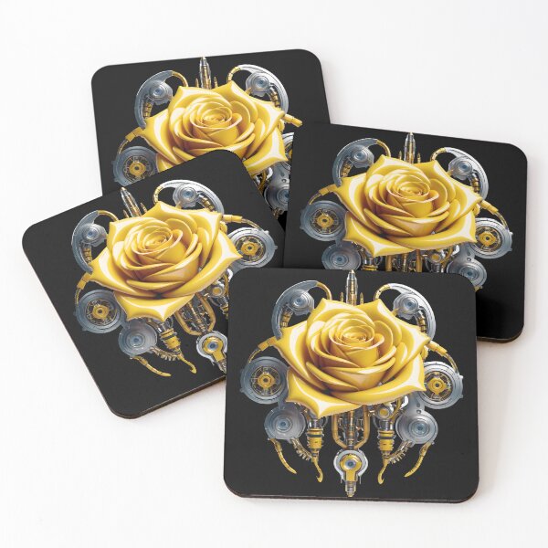 Item preview, Vibrant Mechanical Yellow Rose designed and sold by Petalandfur.
