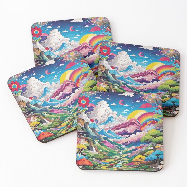 Item preview, Mountain landscape painting from takashi murakami inspired designed and sold by MindFrank.