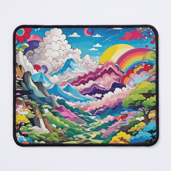 Item preview, Mountain landscape painting from takashi murakami inspired designed and sold by MindFrank.