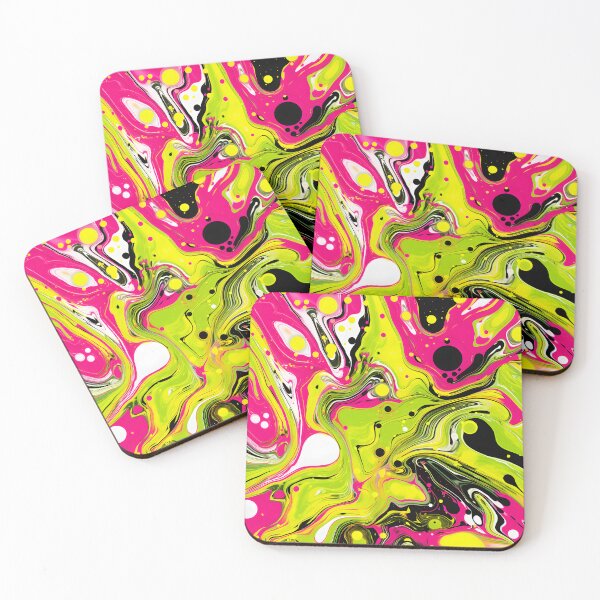Item preview, Lime Green and Magenta Flow Art designed and sold by VectorPlace.