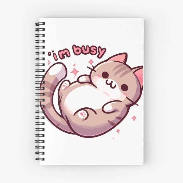 Item preview, Kawaii Im busy cat designed and sold by TomFrontierArt.