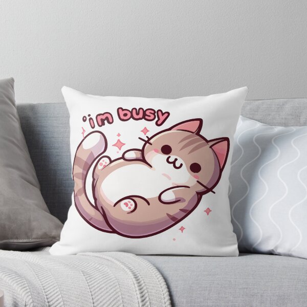 Item preview, Kawaii Im busy cat designed and sold by TomFrontierArt.
