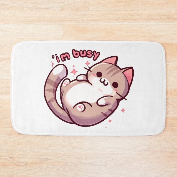 Item preview, Kawaii Im busy cat designed and sold by TomFrontierArt.