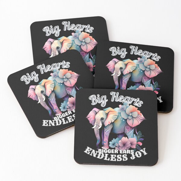 Item preview, Big Hearts, Bigger Ears, Endless Joy designed and sold by ElephantVibes.