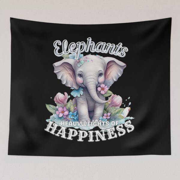 Item preview, Elephants: Heavyweights of Happiness designed and sold by ElephantVibes.