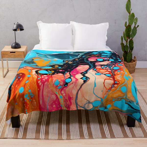 Item preview, Vibrant Turquoise and Coral Abstract designed and sold by VectorPlace.