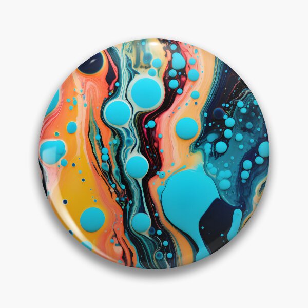 Item preview, Vibrant Fluid Artistry in Aqua and Orange designed and sold by VectorPlace.