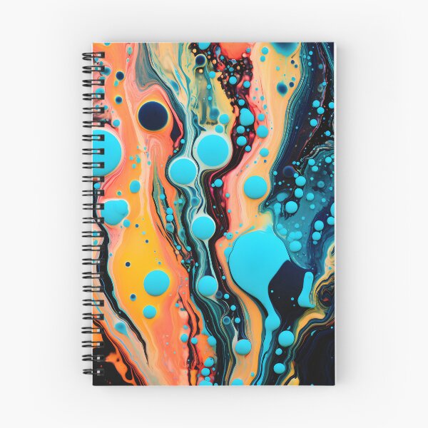 Item preview, Vibrant Fluid Artistry in Aqua and Orange designed and sold by VectorPlace.