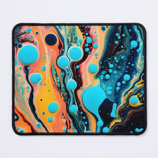 Item preview, Vibrant Fluid Artistry in Aqua and Orange designed and sold by VectorPlace.