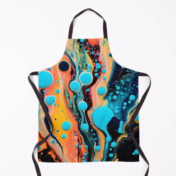 Item preview, Vibrant Fluid Artistry in Aqua and Orange designed and sold by VectorPlace.