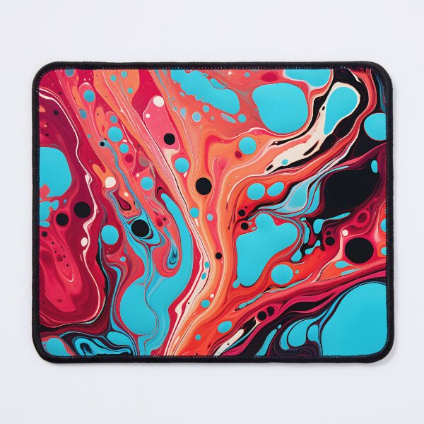 Item preview, Vivid Vermilion and Turquoise Abstract designed and sold by VectorPlace.