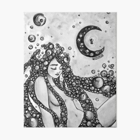 Thoughts to the Moon Art Board Print