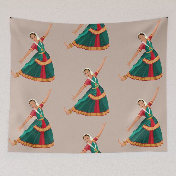 Item preview, Indian Classical dance Bharatnatyam  designed and sold by ThePurplePrints.
