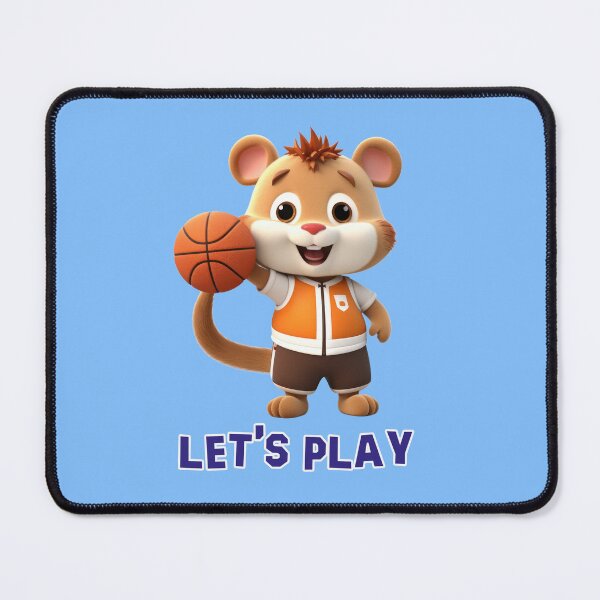 Item preview, Let's play, kawaii dog plays basketball designed and sold by Mauswohn.