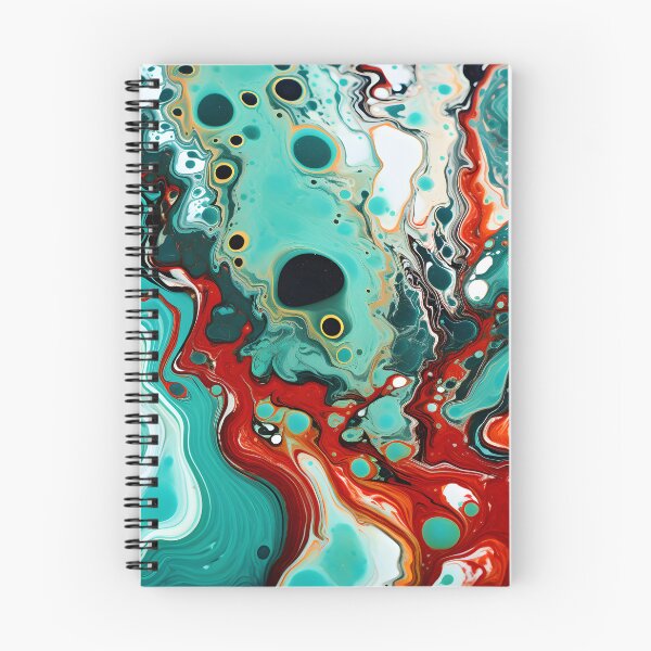 Item preview, Teal and Crimson Fluid Color Mix designed and sold by VectorPlace.