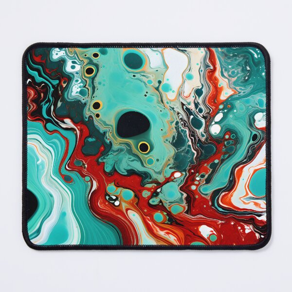 Item preview, Teal and Crimson Fluid Color Mix designed and sold by VectorPlace.