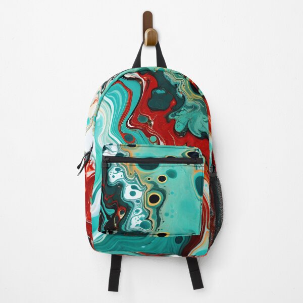Item preview, Teal and Crimson Fluid Color Mix designed and sold by VectorPlace.