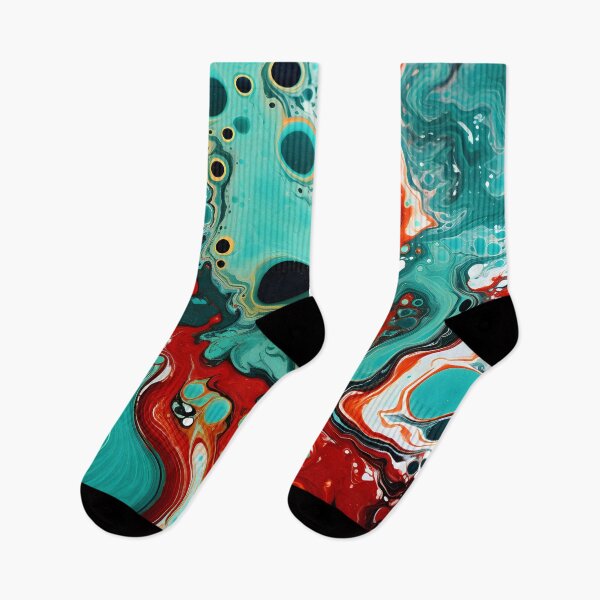 Item preview, Teal and Crimson Fluid Color Mix designed and sold by VectorPlace.