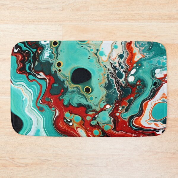 Item preview, Teal and Crimson Fluid Color Mix designed and sold by VectorPlace.