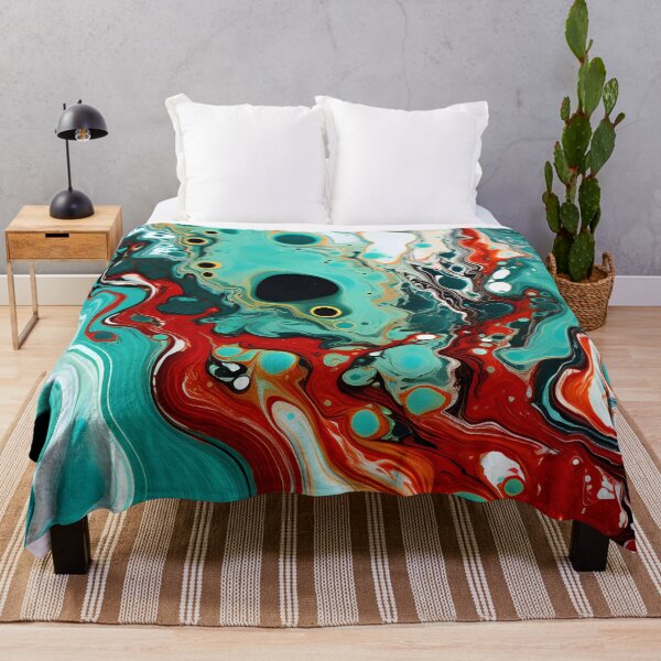 Item preview, Teal and Crimson Fluid Color Mix designed and sold by VectorPlace.