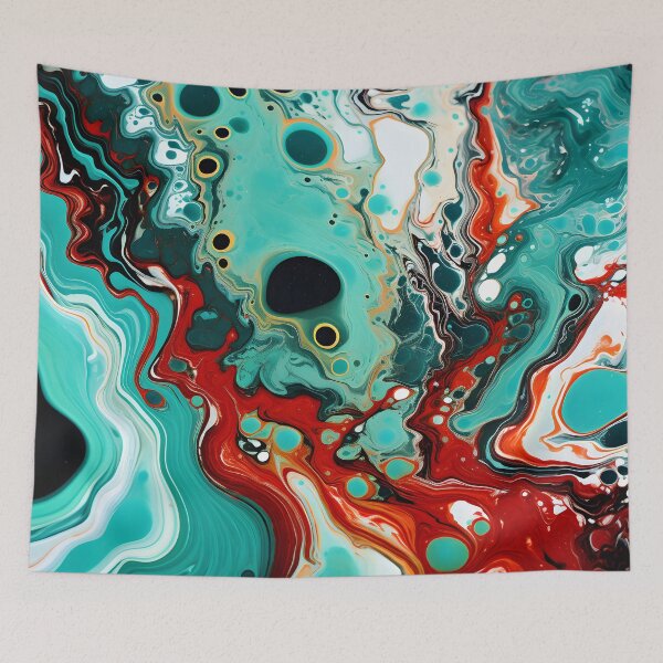 Item preview, Teal and Crimson Fluid Color Mix designed and sold by VectorPlace.