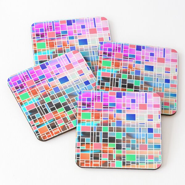 Item preview, Abstract Multicolour Modern Art Grid Pattern designed and sold by MarkUK97.
