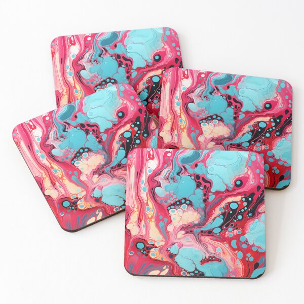 Item preview, Turquoise and Magenta Fluid Dynamics designed and sold by VectorPlace.