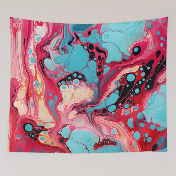 Item preview, Turquoise and Magenta Fluid Dynamics designed and sold by VectorPlace.