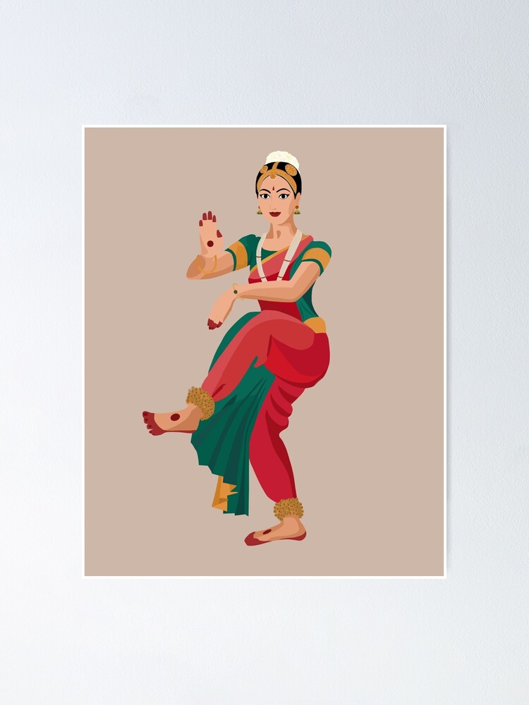 Indian Classical Dance, Bharatnatyam, Contemporary Painting, Crystals,  Beautiful Woman, Lotus, Dancer, Dancing, Colorful India Harsh Malik - Etsy