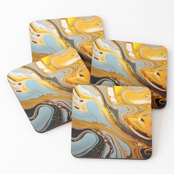 Item preview, Amber Waves Fluid Abstract designed and sold by VectorPlace.