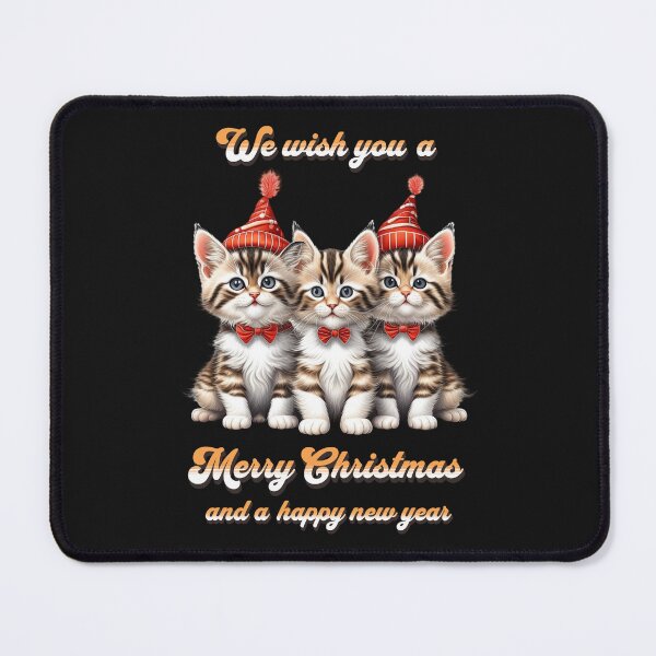 Item preview, We wish you a merry Christmas and a happy new year. Design with Christmas kittens. designed and sold by Pflugart.