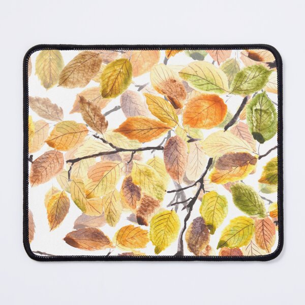 Item preview, Autumn yellow and orange  beech leaves watercolor 2 designed and sold by ColorandColor.