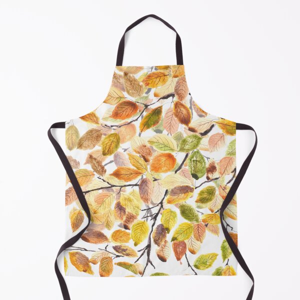 Item preview, Autumn yellow and orange  beech leaves watercolor 2 designed and sold by ColorandColor.