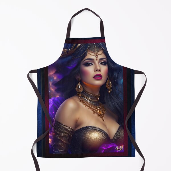 Item preview, Urai And All That Glitters Captivating Cosmic Beauty AI Concept Art Portrait by Xzendor7 designed and sold by Xzendor7 Digital Art Creations.