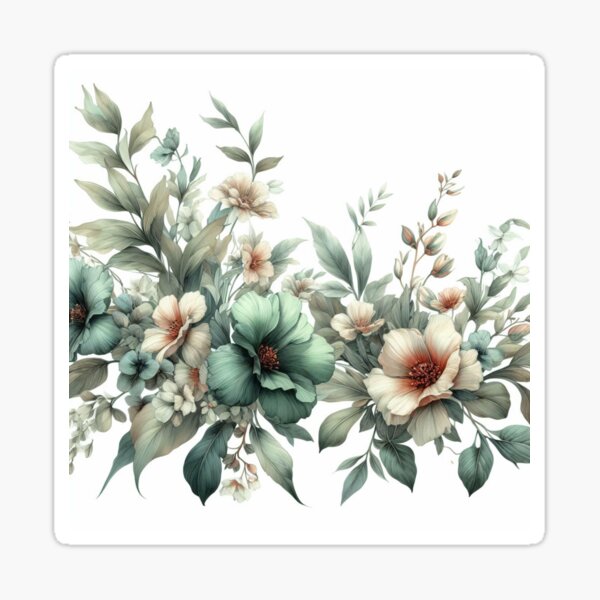 Item preview, Green Floral Art designed and sold by tipitoes.